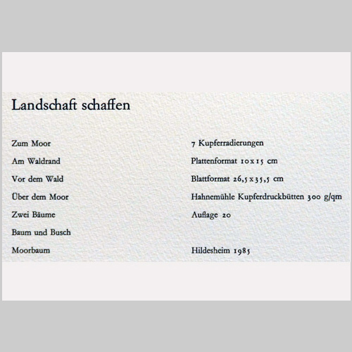 Landschaft schaffen